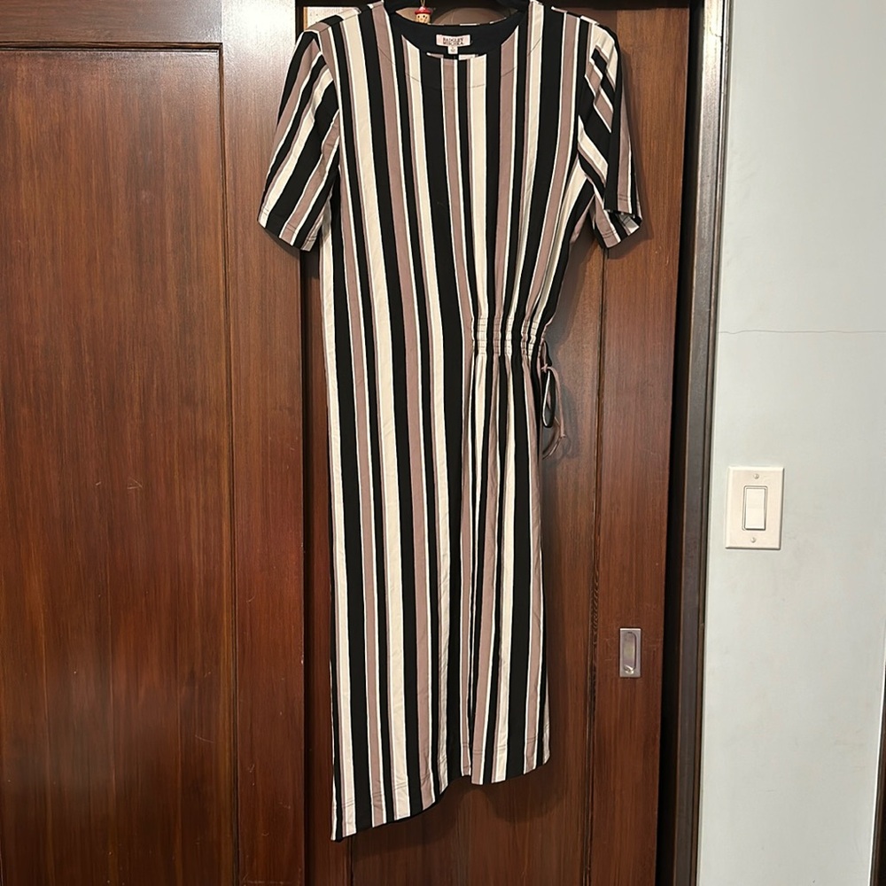 Badgley Mischka unworn with tag,  striped dress